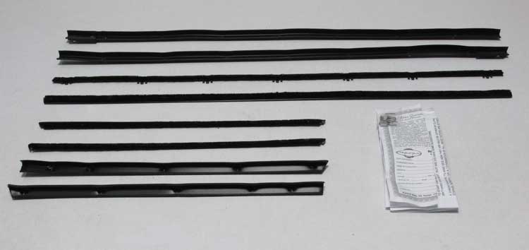 1962-63 Chevy II / Nova Convertible Window Felt Set With Black Bead (8 Piece)