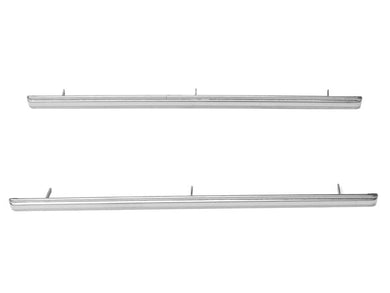 1968-72 Nova Front Arm Rest Base Moldings; Stainless Steel; 9-1/4