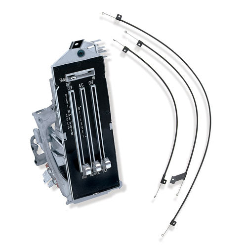 1969-74 Nova Heater Control Assembly; with AC; with Cables