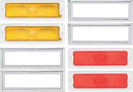1970-74 Nova Side Marker Lamp/Bezel Kit Amber/Red