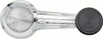 68-77 Nova Window Crank Handle; Riveted Design; With Black Knob