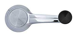1965-66 Window Crank Handle Chrome With Black Concave Knob