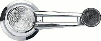 62-64 Nova Deluxe Window Crank Handle; Black Knob; Double Arm