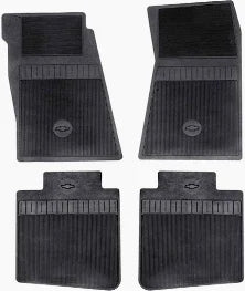 67-69 Camaro, 68-74 Chevy II, Nova; Bow Tie Floor Mat Set ; Black; 4 Piece Set