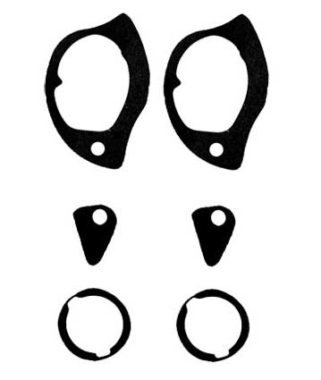 66-72 Nova Door Handle & Lock Gasket Set (does both doors)