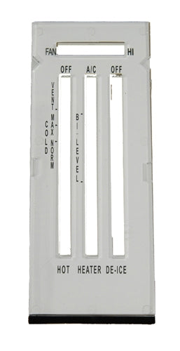 69-74 Nova White Heater Control Lens w/ AC