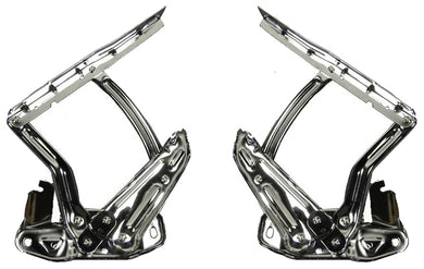 66-67 Nova Hood Hinges - Chrome - Pair