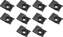 J-TYPE CLIP NUT SET, FITS 5/16-18 BOLTS, BLACK PHOSPHATE COATED, 10 PIECE SET