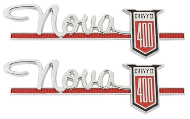 1962 Nova 400 Series Rear Quarter Emblem (PAIR)