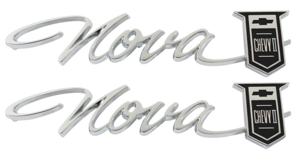 1965 Nova Rear Quarter Emblems (PAIR)