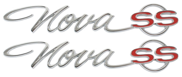 1965 Nova SS Rear Quarter Emblems (PAIR)
