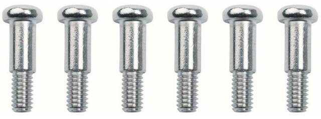 SHOULDERED LENS SCREW ; CHROME PLATED ; 6 PIECE SET